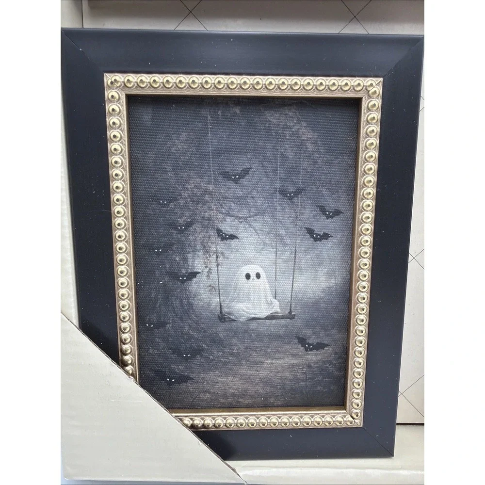 Petal Lane Halloween 6pc Spooky Gothic Wall Art Set Witch Raven Ghost Haunted